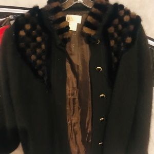 Beautiful brown fur sweater jacket